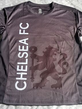 Men's Black Chelsea FC Football Soccer Official Jersey Tee New NWT Size Large